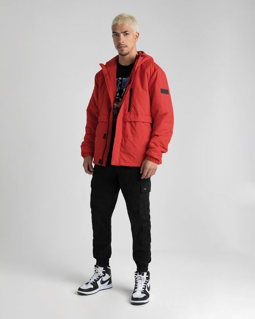 Jaqueta Puffer Utilitária Masculina Em Poliéster - ENFIM
