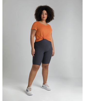 Bermuda Feminina Ciclista Plus Size Malha Com Proteção UV50+ - ENFIM