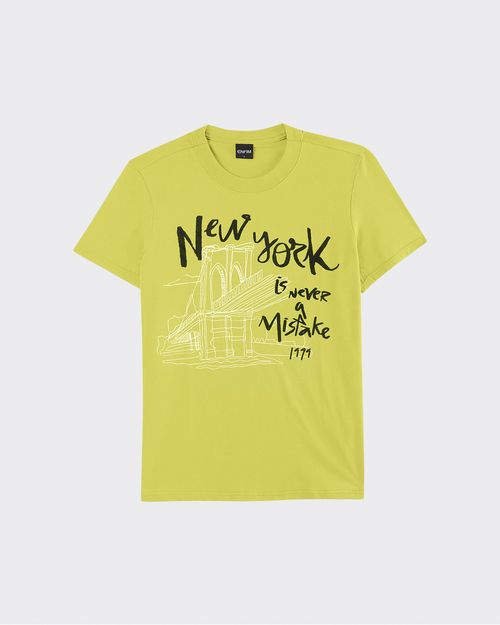 T-Shirt Slim Feminina New York Is Never A Mistake Em Algodão  - ENFIM