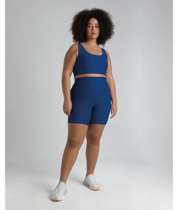 Shorts Feminino Plus Size Bolso Costas Malha Proteção UV50+ - ENFIM