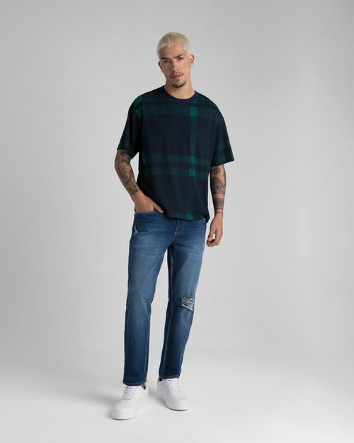 Calça Masculina Slim Cropped Em Jeans Com Elastano - ENFIM