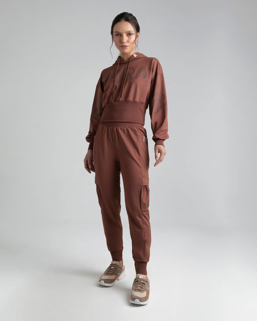 Conjunto Feminino Com Capuz Em Malha De Agasalho - ENFIM