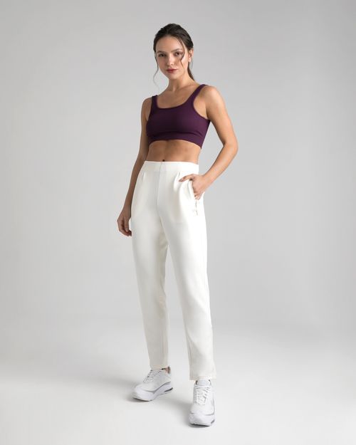 Calça Slim Feminina Bolso Zíper Em Neoprene - ENFIM