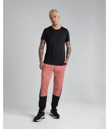 Calça Jogger Masculina Recortes Em Malha De Agasalho - ENFIM