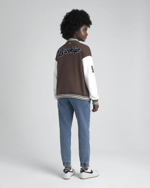 Jaqueta Bomber Feminina Brooklyn Em Moletom - ENFIM