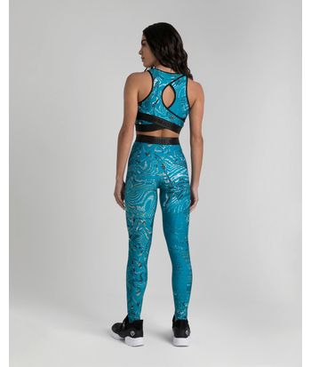 Calça Legging Feminina Estampada Em Malha Poliéster - ENFIM