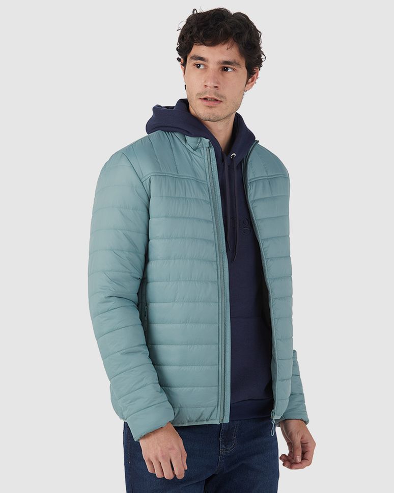 Jaqueta Básica Masculina Puffer Em Poliamida