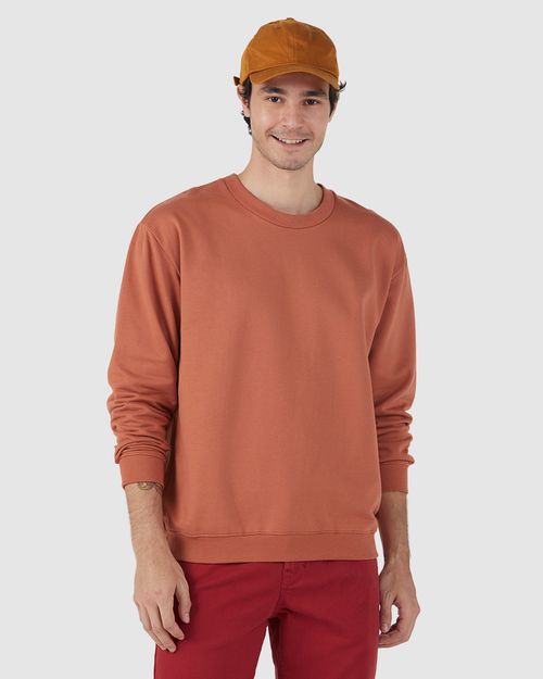 Blusão Básico Masculino Relaxed Fit Em Moletom Flanelado