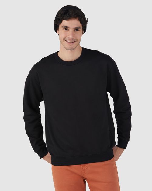 Blusão Básico Masculino Relaxed Fit Em Moletom Flanelado