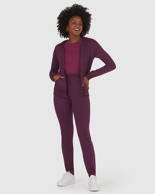 Calça Básica Feminina Jogger Em Moletinho De Viscose