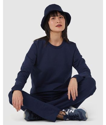 Blusão Básico Feminino Manga Longa Em Moletom Stretch