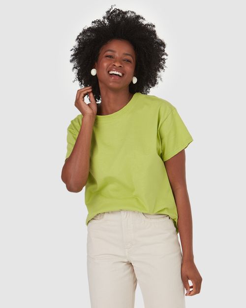 Blusa Básica Feminina Oversized Em Algodão