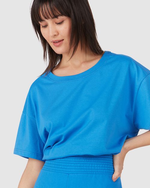 Blusa Básica Feminina Oversized Em Algodão