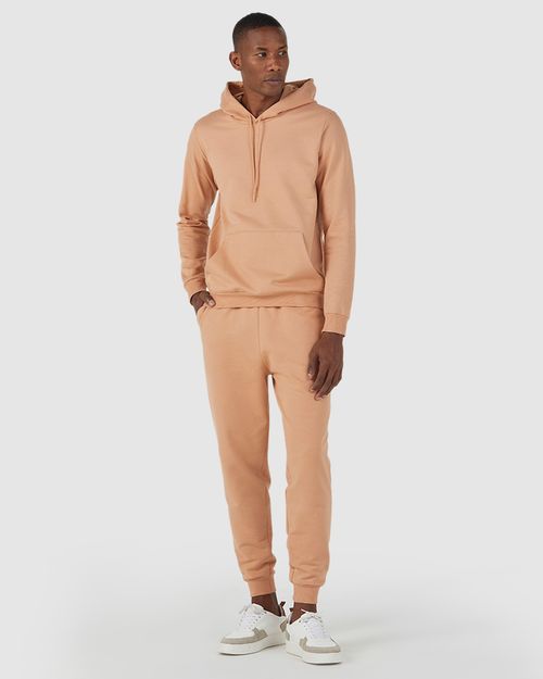 Calça Básica Masculina Jogger Em Moletom Flanelado