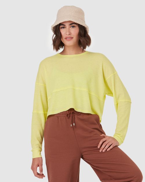 Blusa Básica Feminina Recorte Frontal Em Malha Rajada