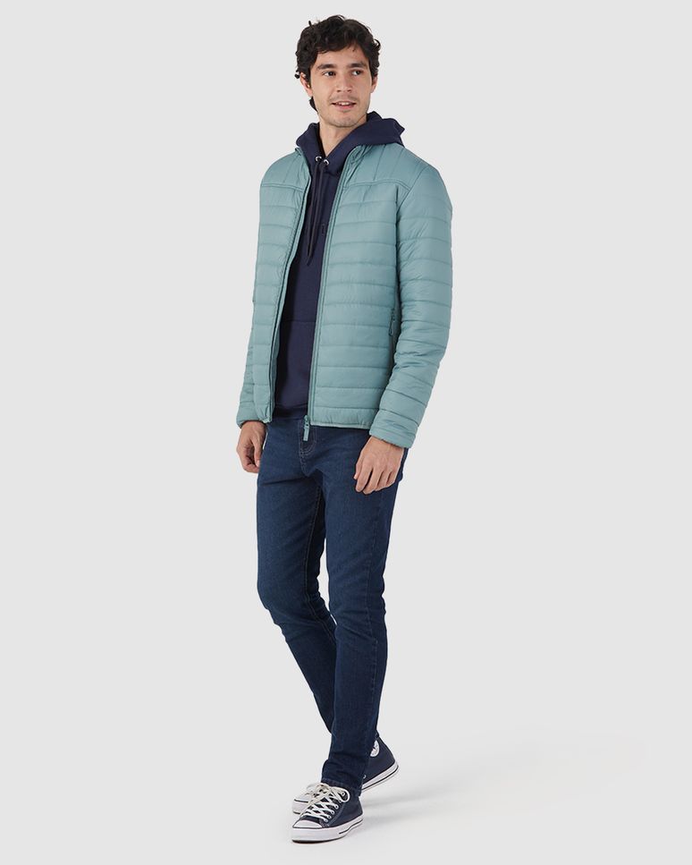 Jaqueta Básica Masculina Puffer Em Poliamida