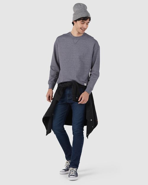 Blusão Básico Masculino Relaxed Fit Em Moletom Moulinê
