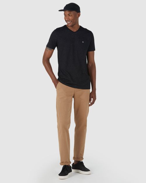 Camiseta Básica Masculina Com Bordado Em Malha Botonê