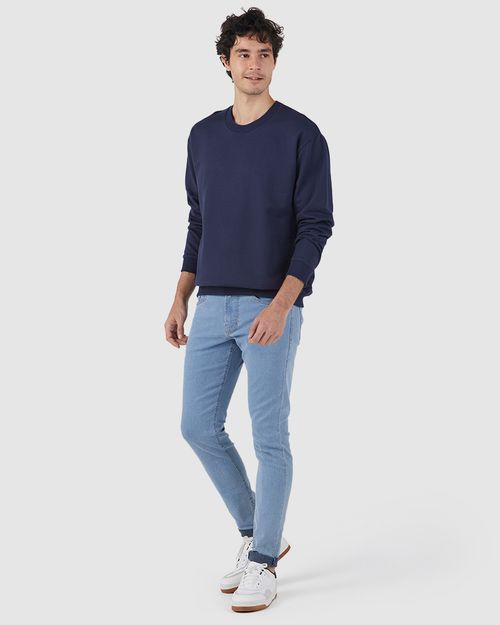 Blusão Básico Masculino Relaxed Fit Em Moletom Flanelado