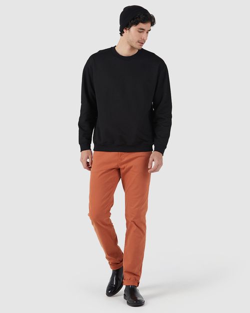 Blusão Básico Masculino Relaxed Fit Em Moletom Flanelado