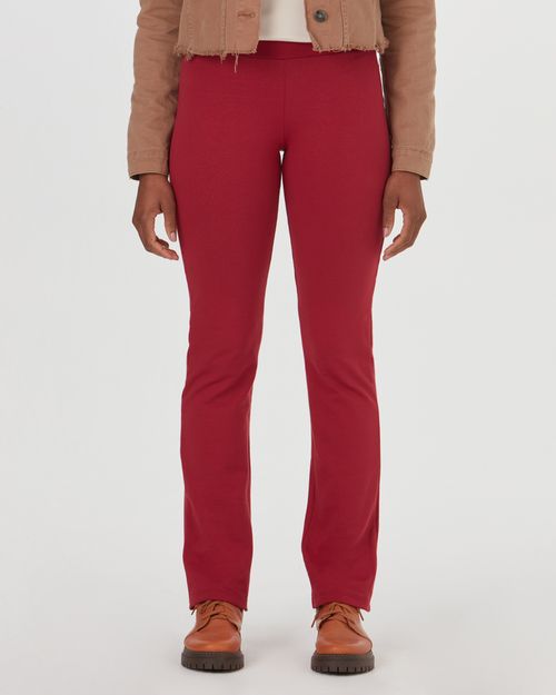 Calça Básica Feminina Cós Elástico Em Moletom Stretch Flanelado