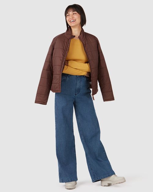 Blusa Básica Feminina Decote Redondo Em Algodão