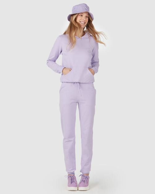 Blusão Básico Feminino Com Capuz Moletom Stretch Flanelado