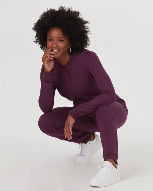 Calça Básica Feminina Jogger Em Moletinho De Viscose