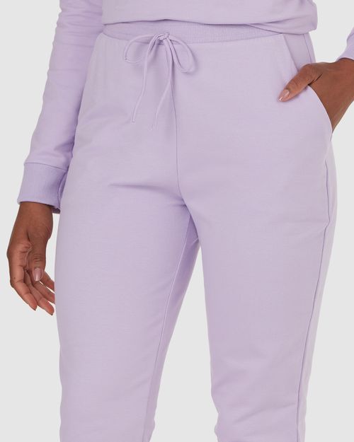 Calça Básica Feminina Jogger Em Moletom Stretch