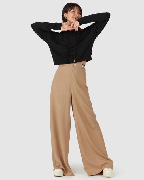 Blusão Básico Feminino Capuz Forrado Em Moletinho De Viscose