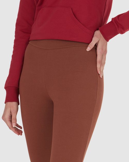 Calça Básica Feminina Flare Em Algodão