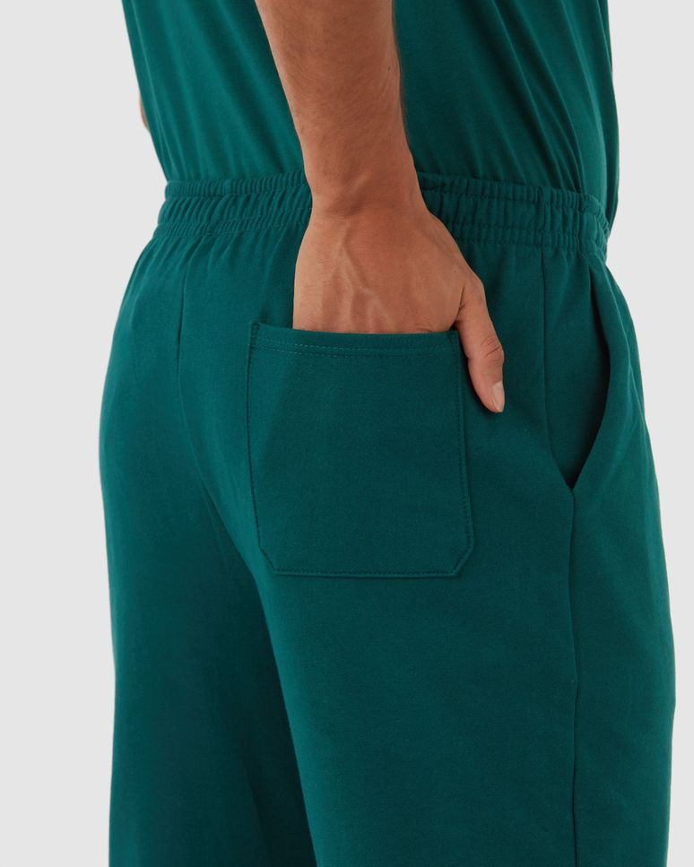 Calça Básica Masculina Bolso Faca Em Moletom Flanelado