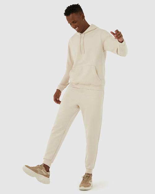 Calça Básica Masculina Jogger Em Moletom Flanelado