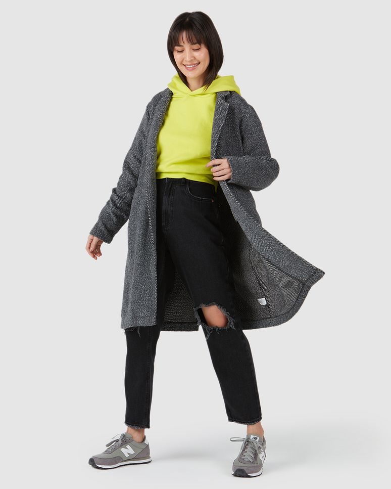 Blusão Feminino Com Capuz Em Moletom Flanelado