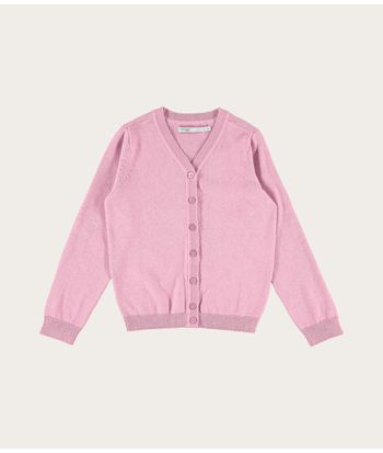 Cardigan Infantil Menina Gola V Em Tricô Malwee Kids