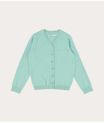 Cardigan Infantil Menina Gola V Em Tricô Malwee Kids