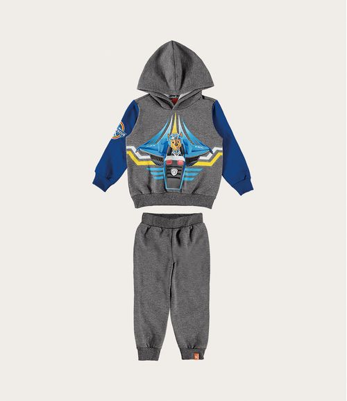 Conjunto Infantil Menino Chase Patrulha Canina® Em Moletom Malwee Kids