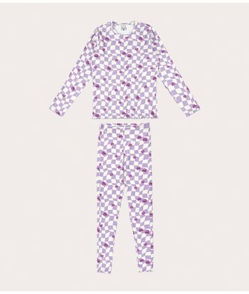Pijama Feminino Manga Longa Maças Em Ribana