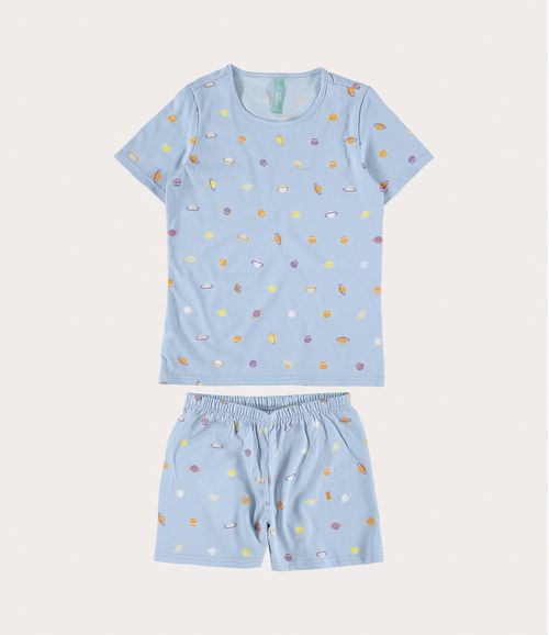 Pijama Infantil Menina Planeta Em Algodão Malwee Kids
