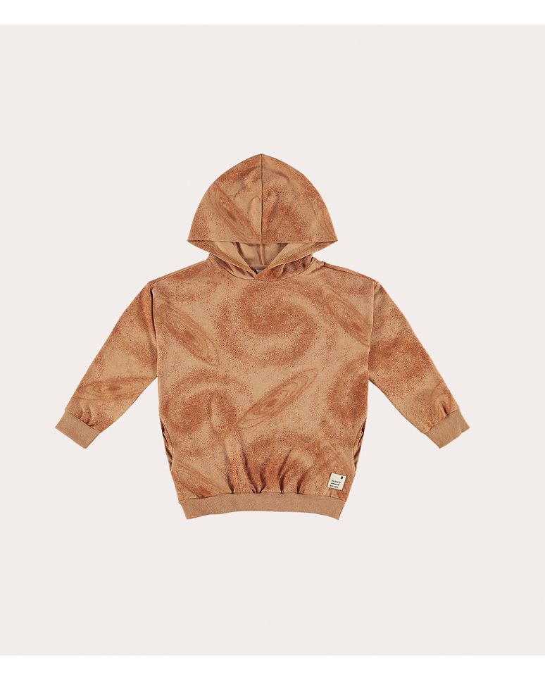 Blusão Infantil Unissex Com Capuz Moletom Desfibrado Malwee Kids