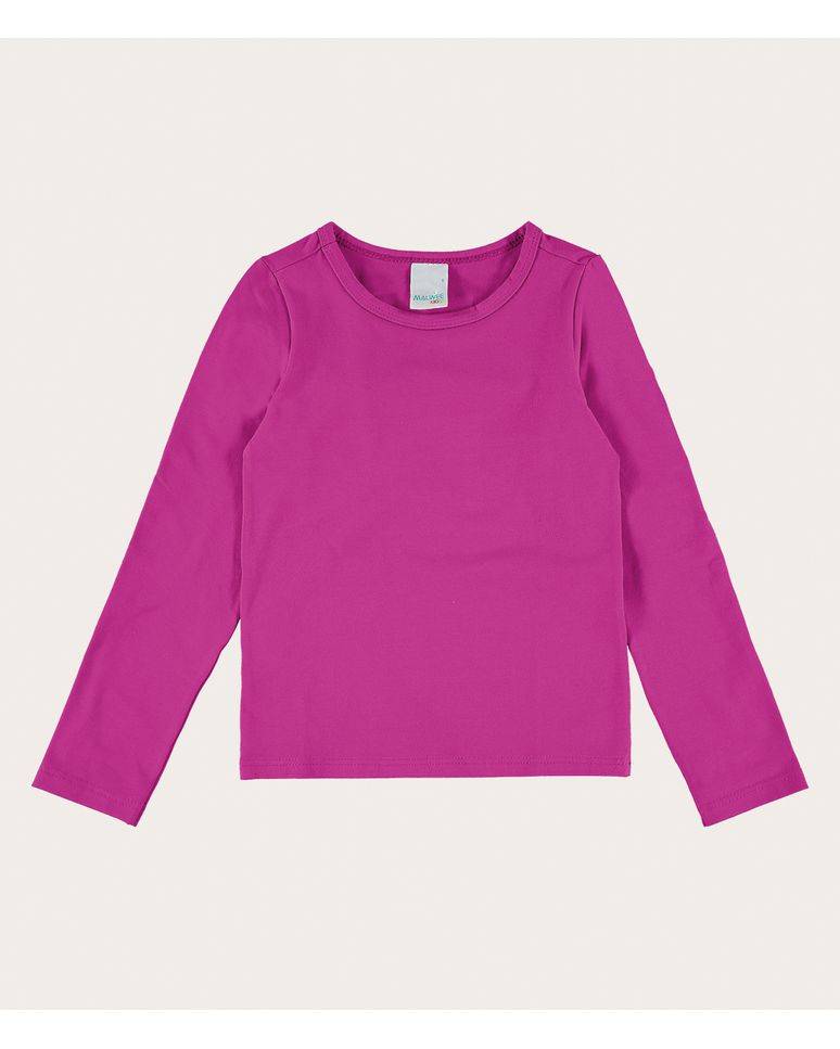 Blusa Infantil Menina Decote Redondo Em Algodão Malwee Kids
