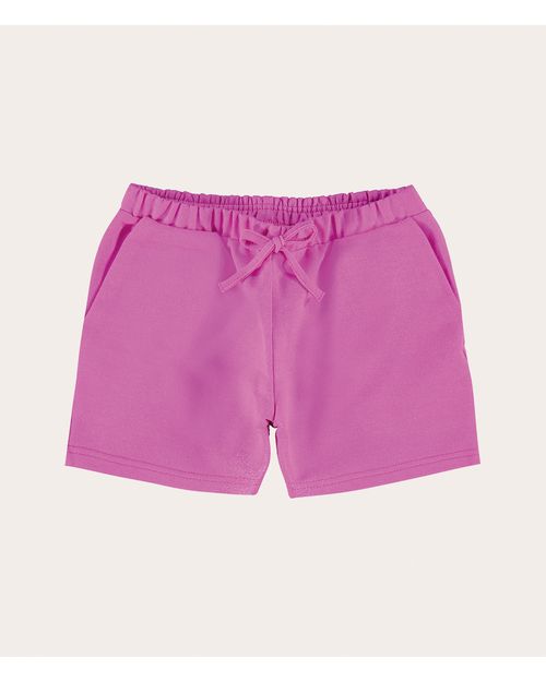 Shorts Infantil Menina Com Bolsos Em Moletinho Leve Malwee Kids