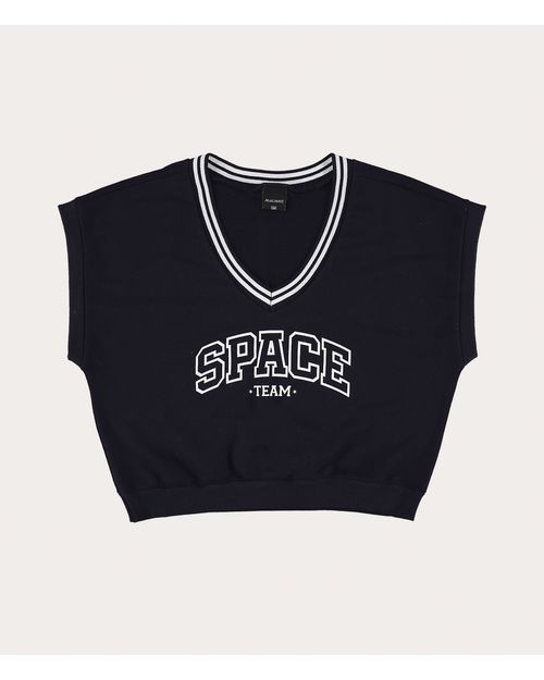 Colete Menina Space Team Em Moletinho Malwee Kids