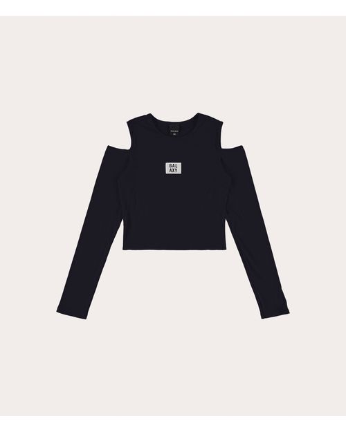 Blusa Menina Cut Out Em Viscose Canelada Malwee Kids