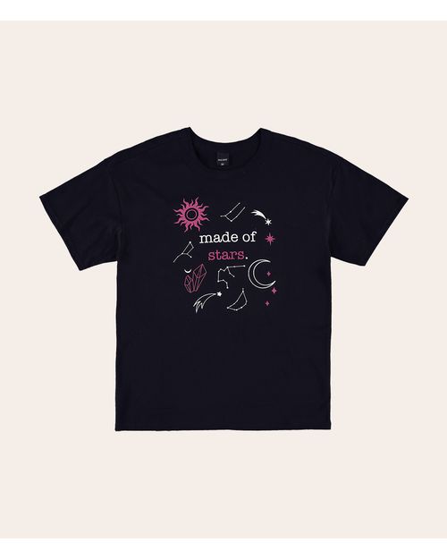 Blusa Menina Oversized Made Of Stars Em Algodão Malwee Kids
