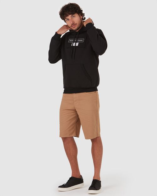 Bermuda Tradicional Masculina Em Sarja Com Elastano