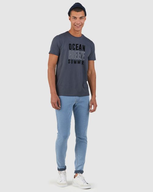 Camiseta Masculina Ocean Breeze Summer Em Algodão