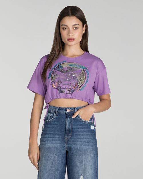 T-Shirt Cropped Feminina Reality Is Not For Me Em Algodão - Enfim