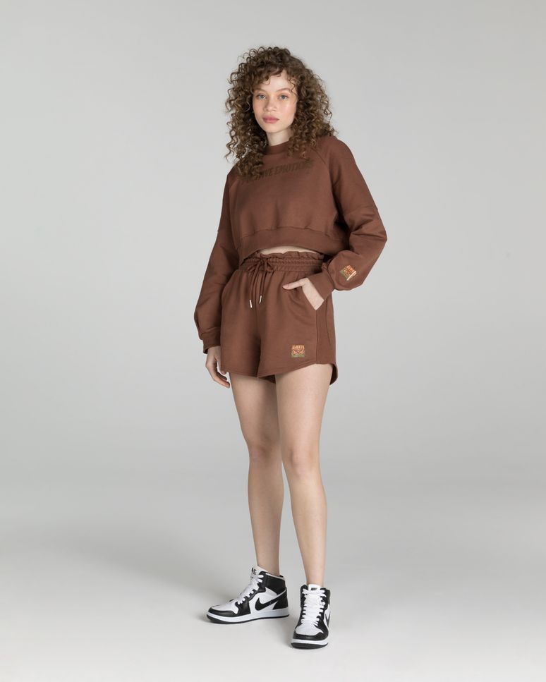 Shorts Feminino Clochard Com Cadarço Em Moletom - Enfim