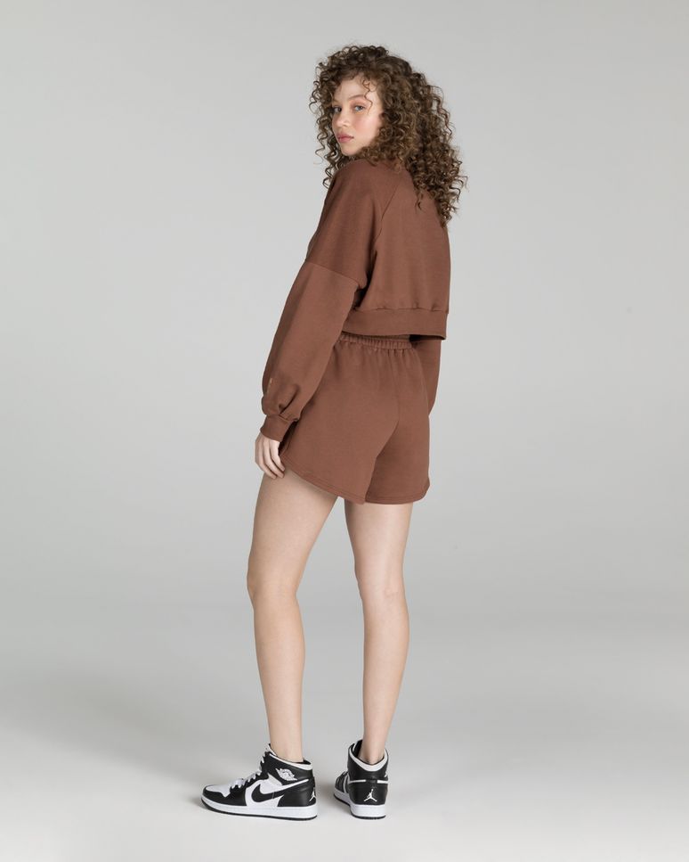 Shorts Feminino Clochard Com Cadarço Em Moletom - Enfim